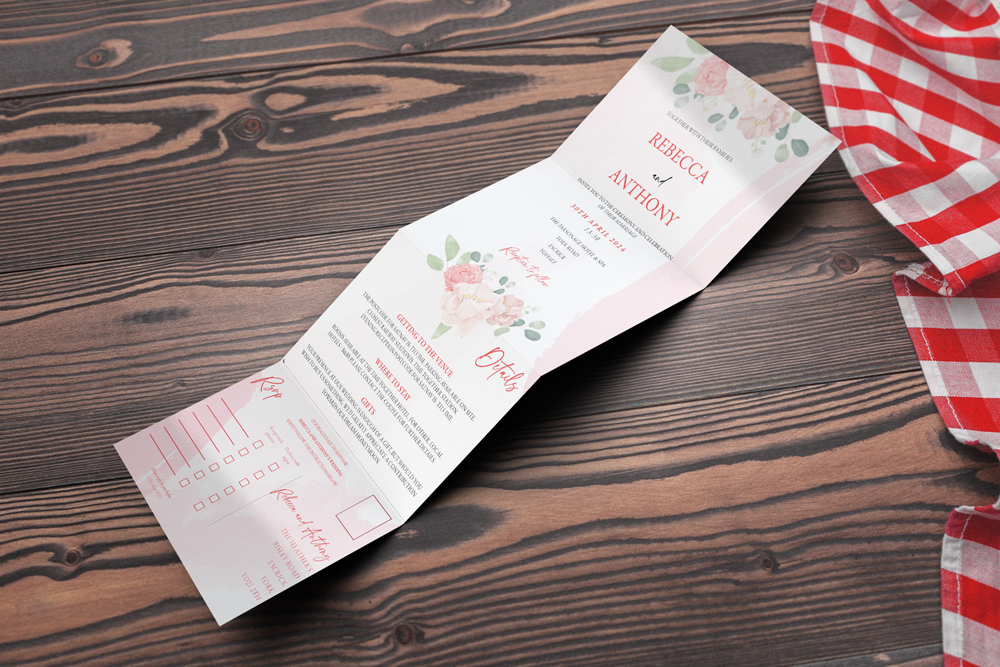 Accordion Wedding Invitation Deluxe