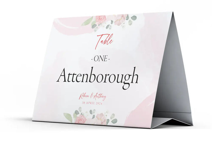 Table Name & Number Sign Rose