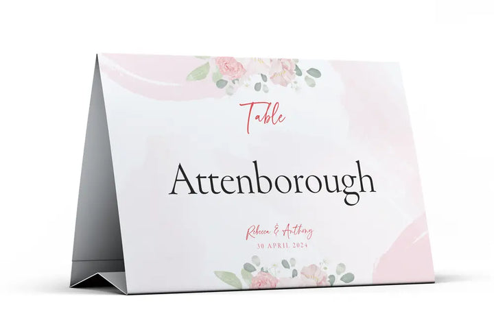 Table Name Sign Rose