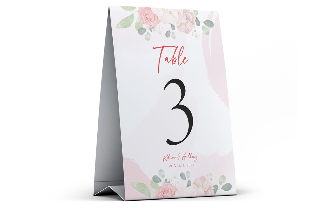 Table Number Sign