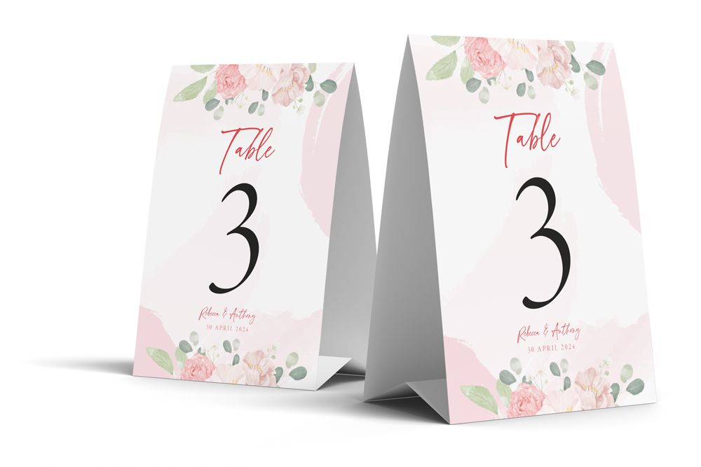 Table Number Sign