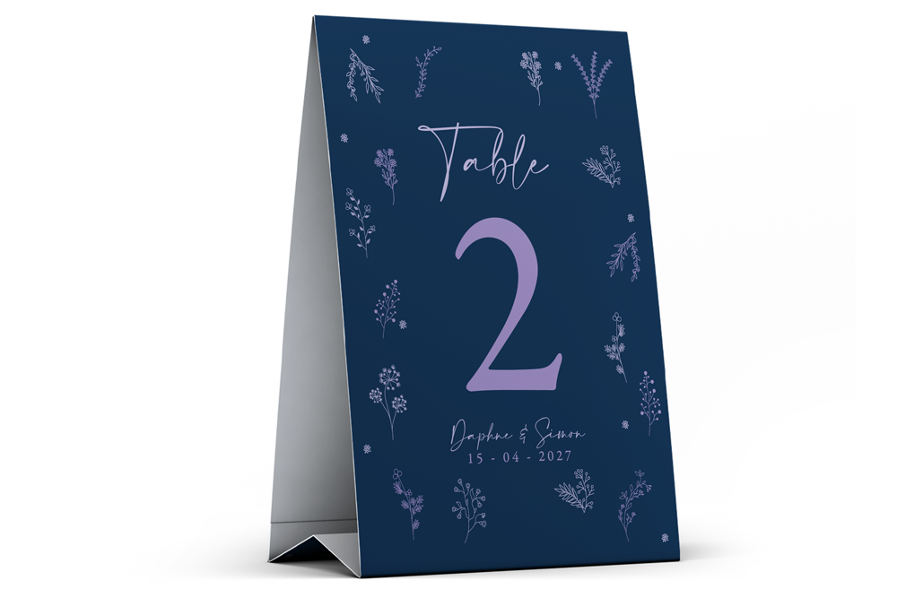 Table Number Sign