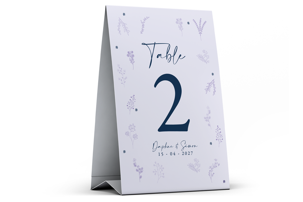 Table Number Sign
