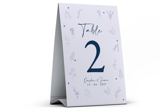 Table Number Sign