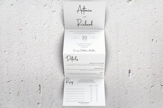 Accordion Wedding Invitation
