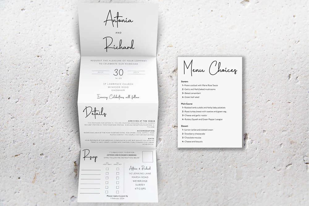 Accordion Wedding Invitation Deluxe
