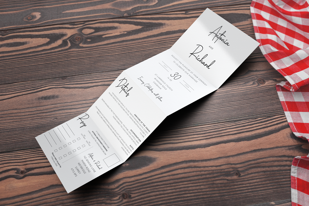 Accordion Wedding Invitation Deluxe