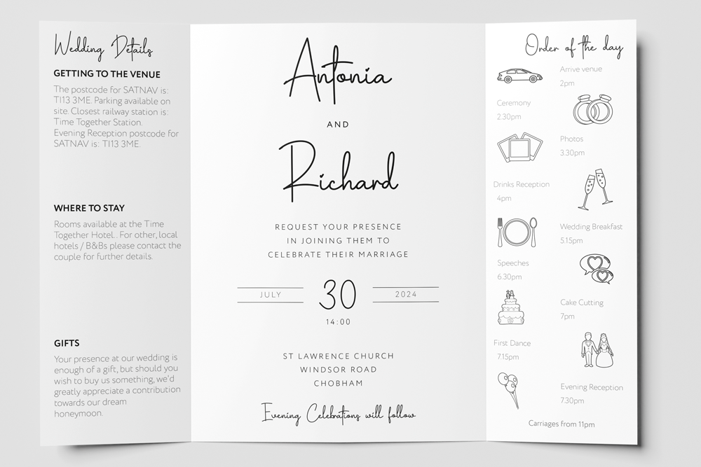 Gatefold Wedding Invitation