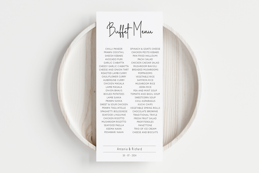 Buffet Menu