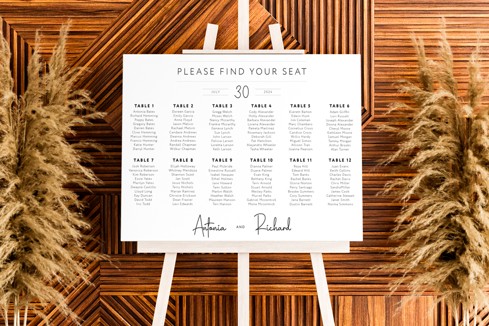 Seating Plan Sign