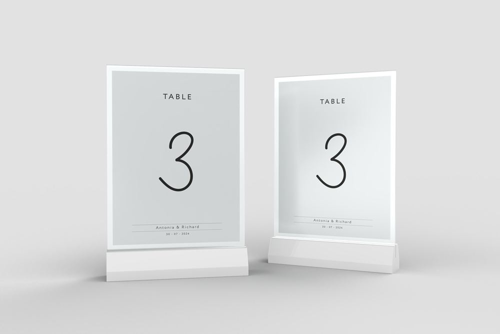 Table Number Sign