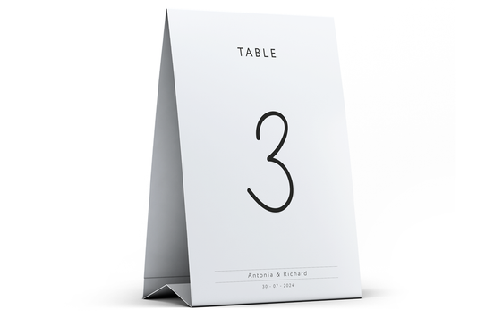Table Number Sign