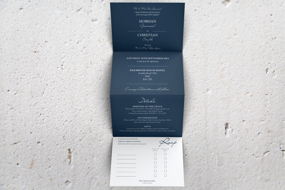 Accordion Wedding Invitation