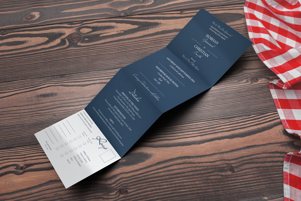 Accordion Wedding Invitation Deluxe