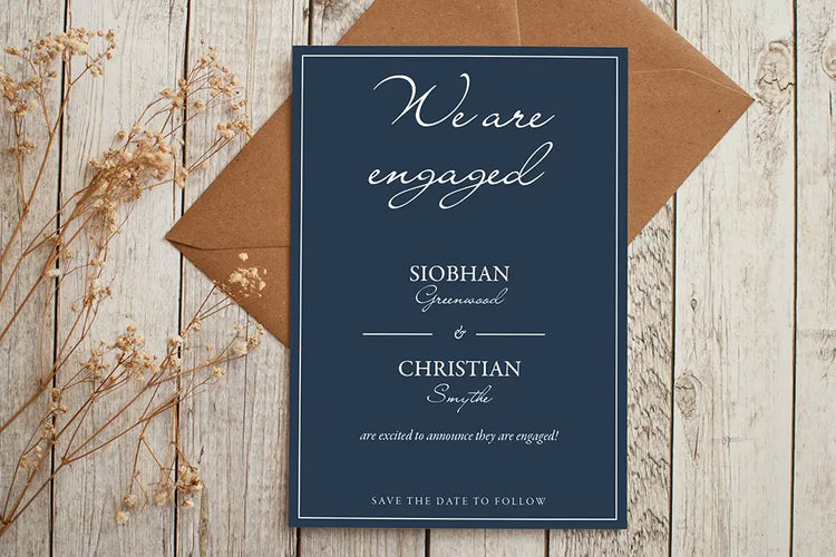 Engagement Announcement Something Blue
