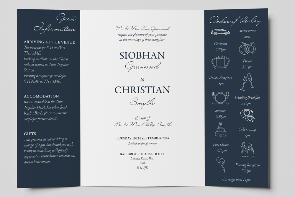 Gatefold Wedding Invitation