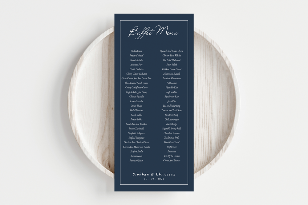 Buffet Menu