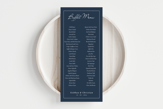 Buffet Menu