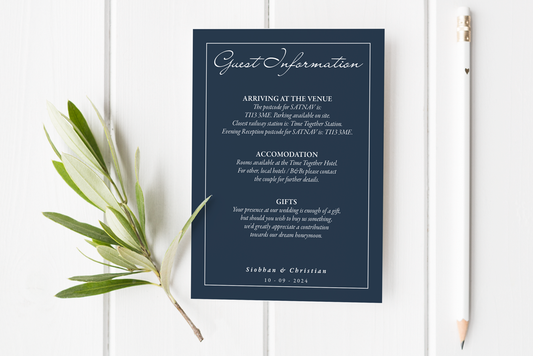 Guest Information Card