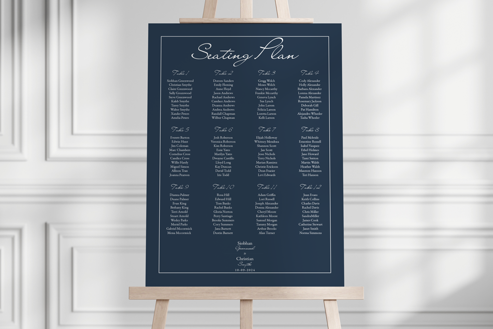 Seating Plan Sign