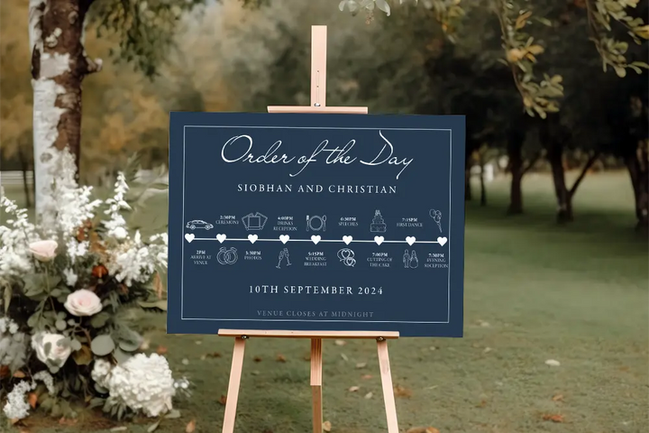 Order of the Day Sign Something Blue