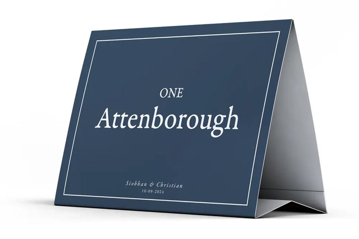 Table Name & Number Sign Something Blue