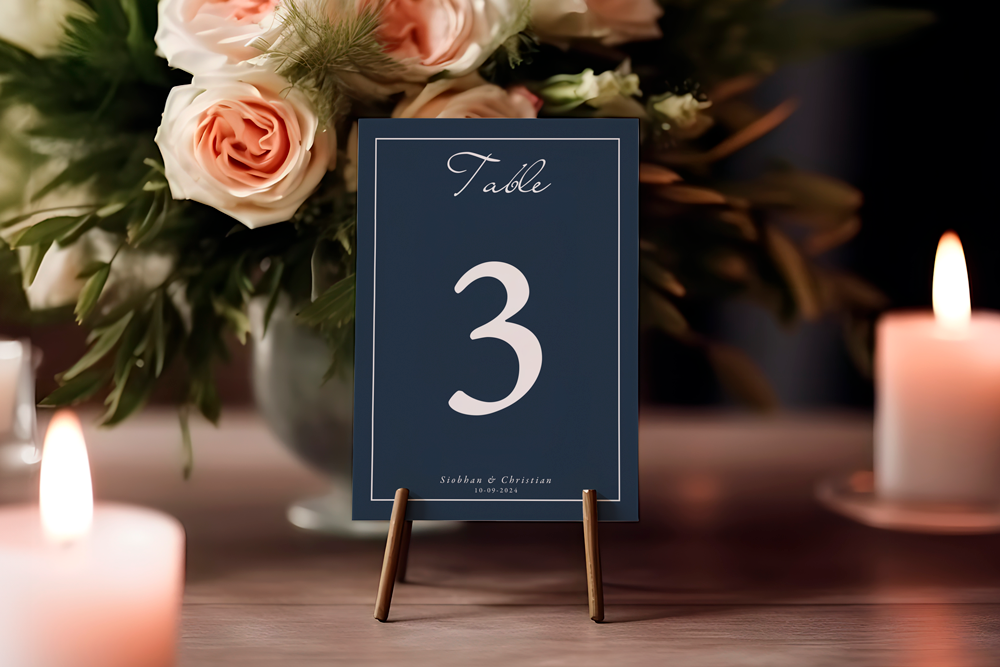 Table Number Sign