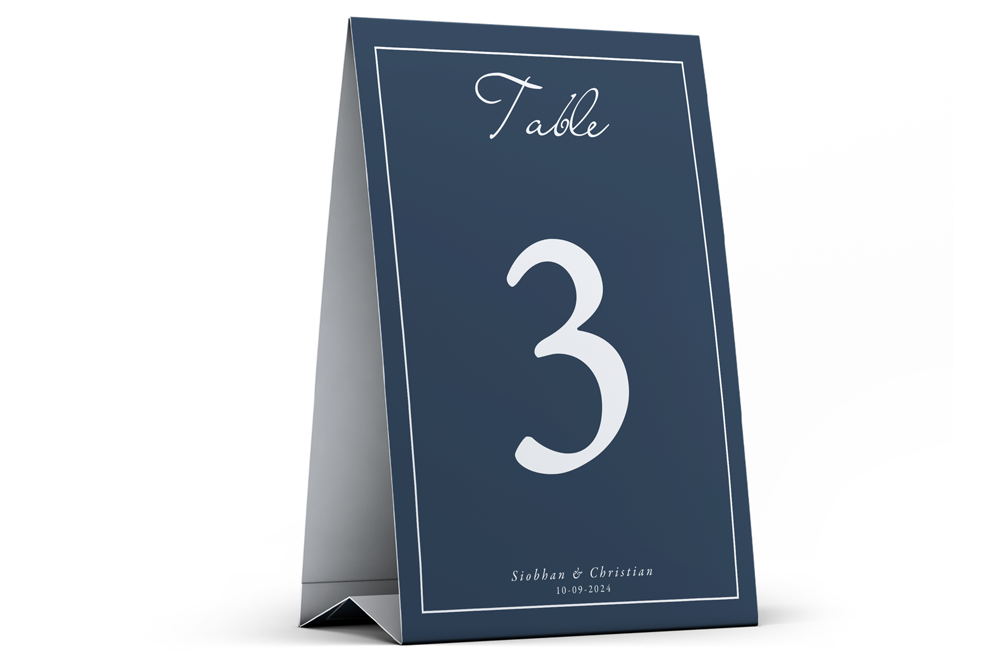 Table Number Sign