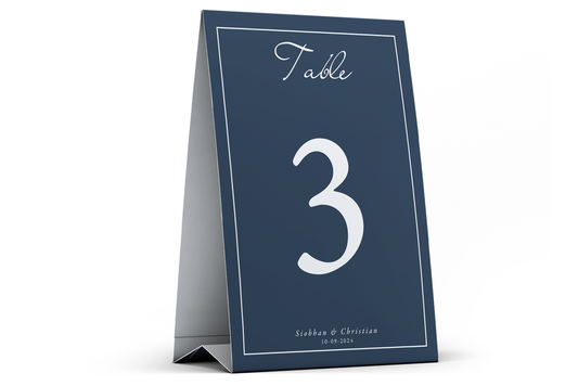Table Number Sign