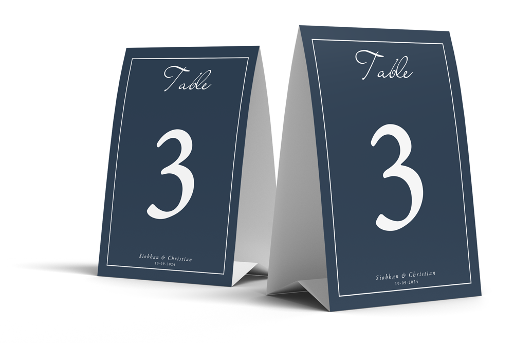 Table Number Sign