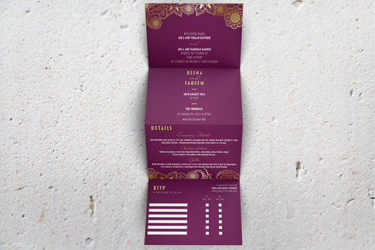 Accordion Wedding Invitation