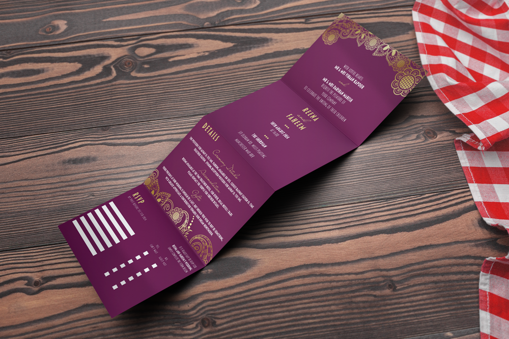 Accordion Wedding Invitation