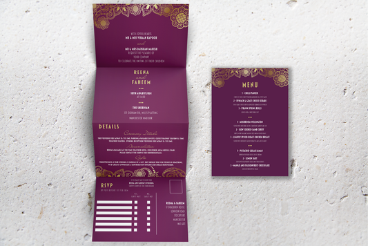 Accordion Wedding Invitation Deluxe