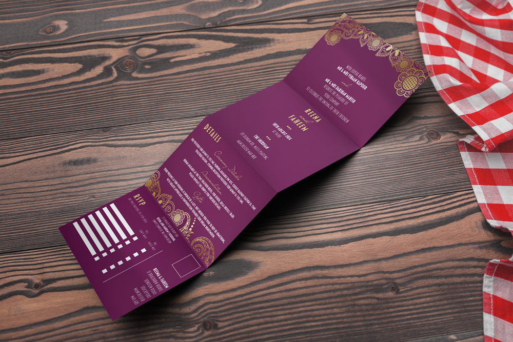 Accordion Wedding Invitation Deluxe