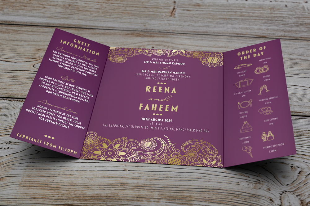 Gatefold Wedding Invitation