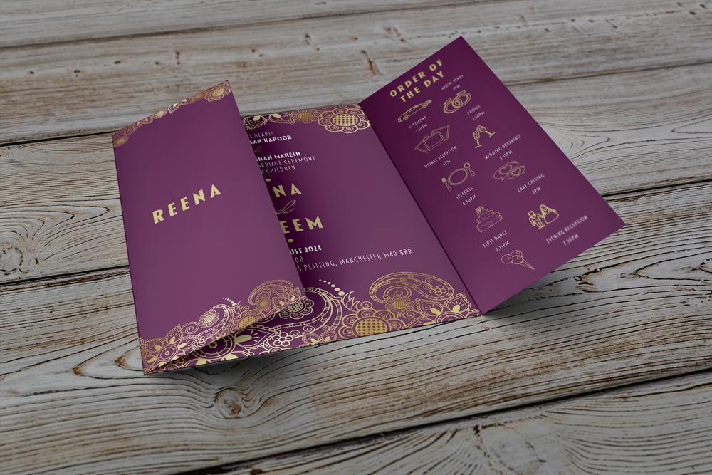 Gatefold Wedding Invitation