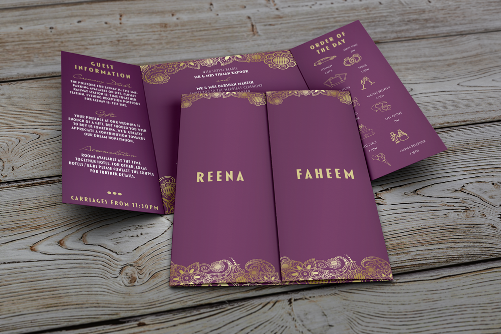 Gatefold Wedding Invitation