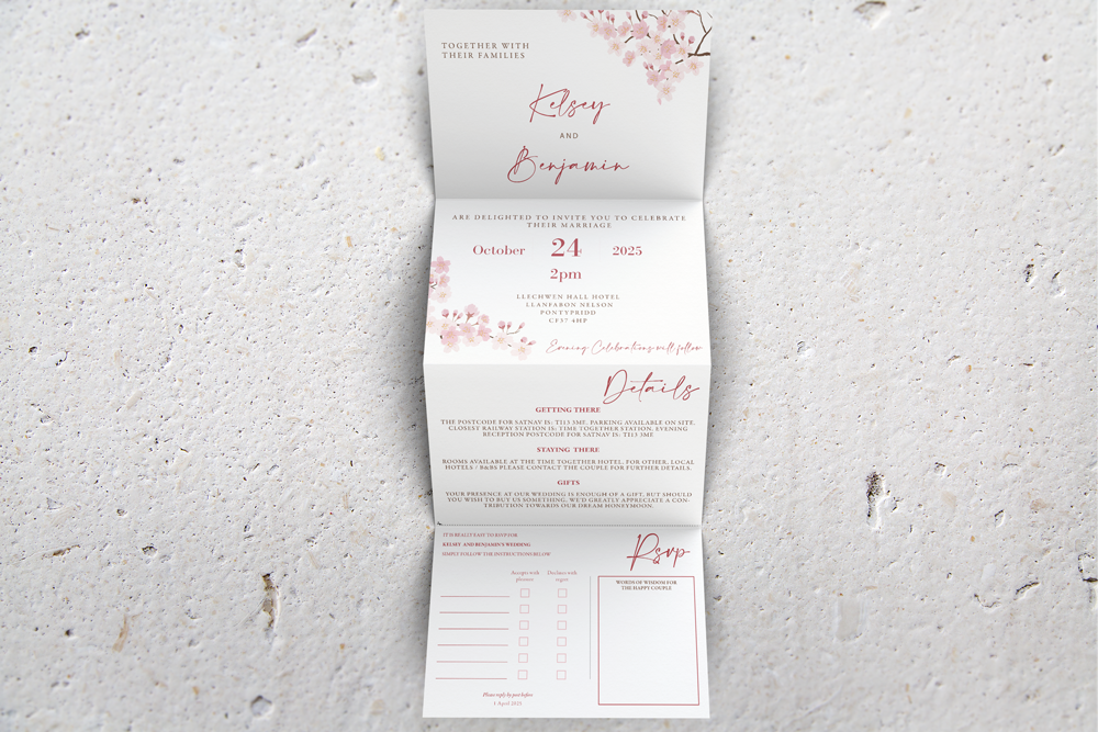 Accordion Wedding Invitation