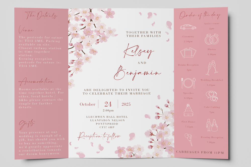 Gatefold Wedding Invitation