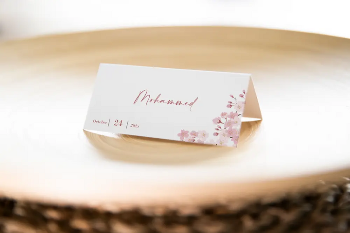Place cards White Blossom
