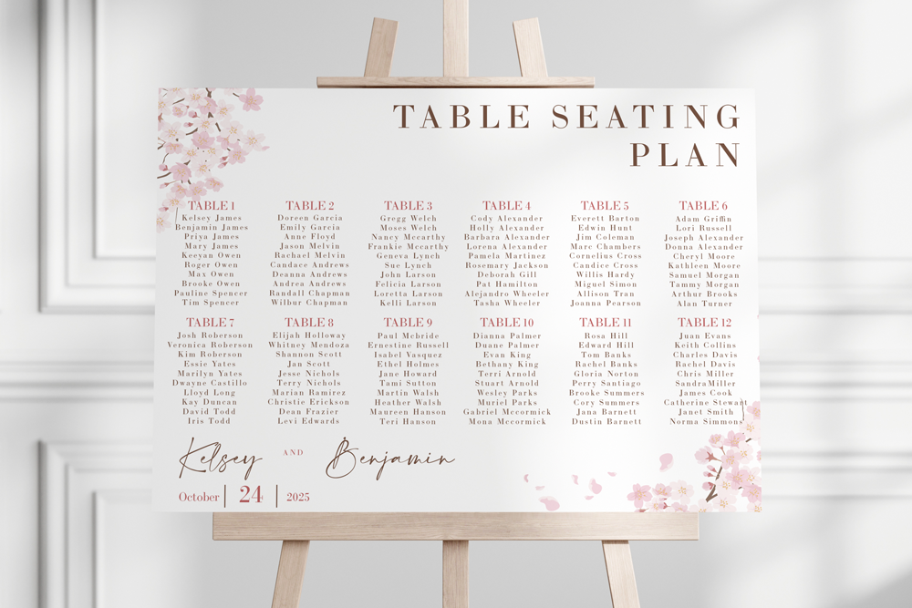 Seating Plan Sign