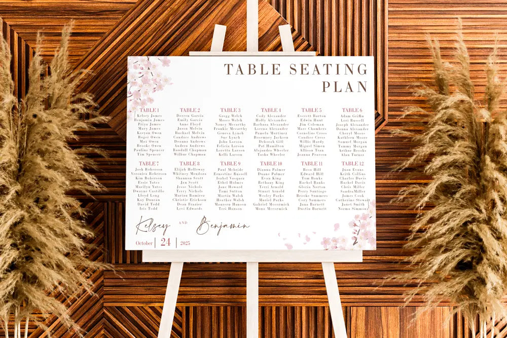 Seating Plan Sign – Time Together Company