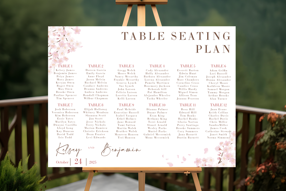 Seating Plan Sign