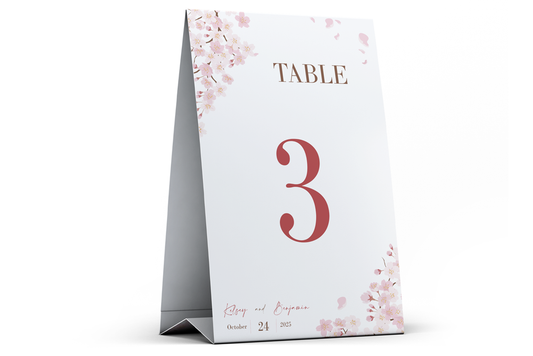 Table Number Sign
