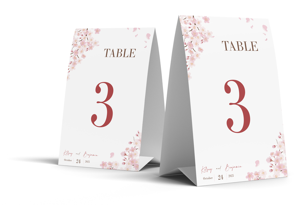 Table Number Sign