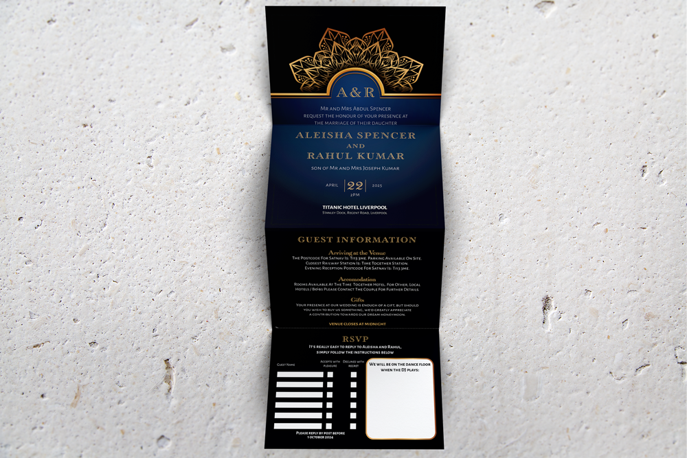 Accordion Wedding Invitation