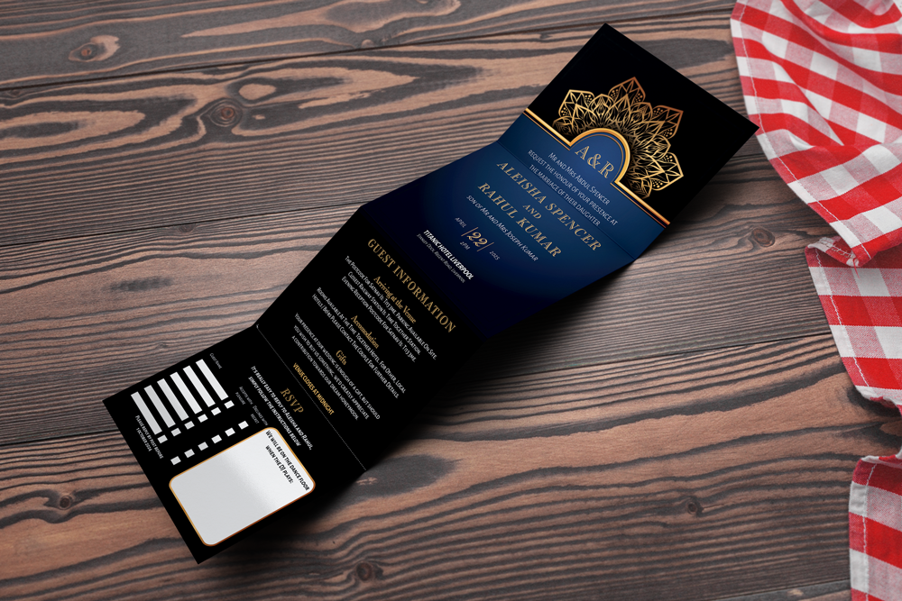 Accordion Wedding Invitation