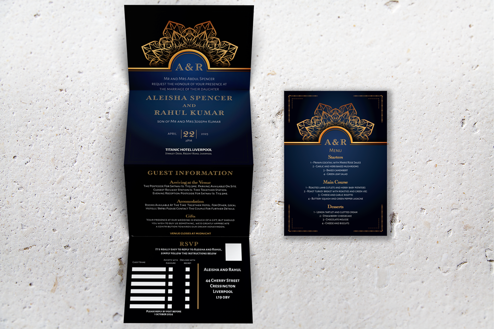 Accordion Wedding Invitation Deluxe