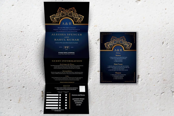 Accordion Wedding Invitation Deluxe Chalka