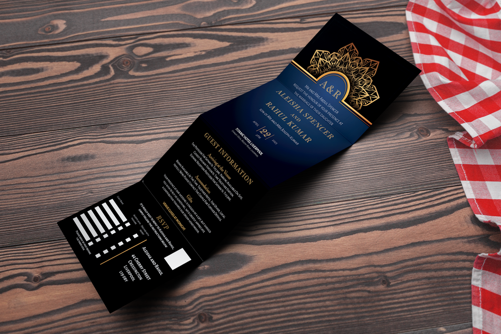 Accordion Wedding Invitation Deluxe